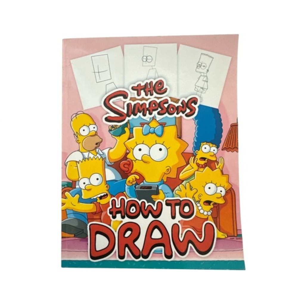 The Simpsons How To Draw Book - Pink Cover Kids Beginners Cartoon Art Book Gift
